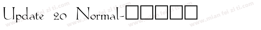 Update 20 Normal字体转换